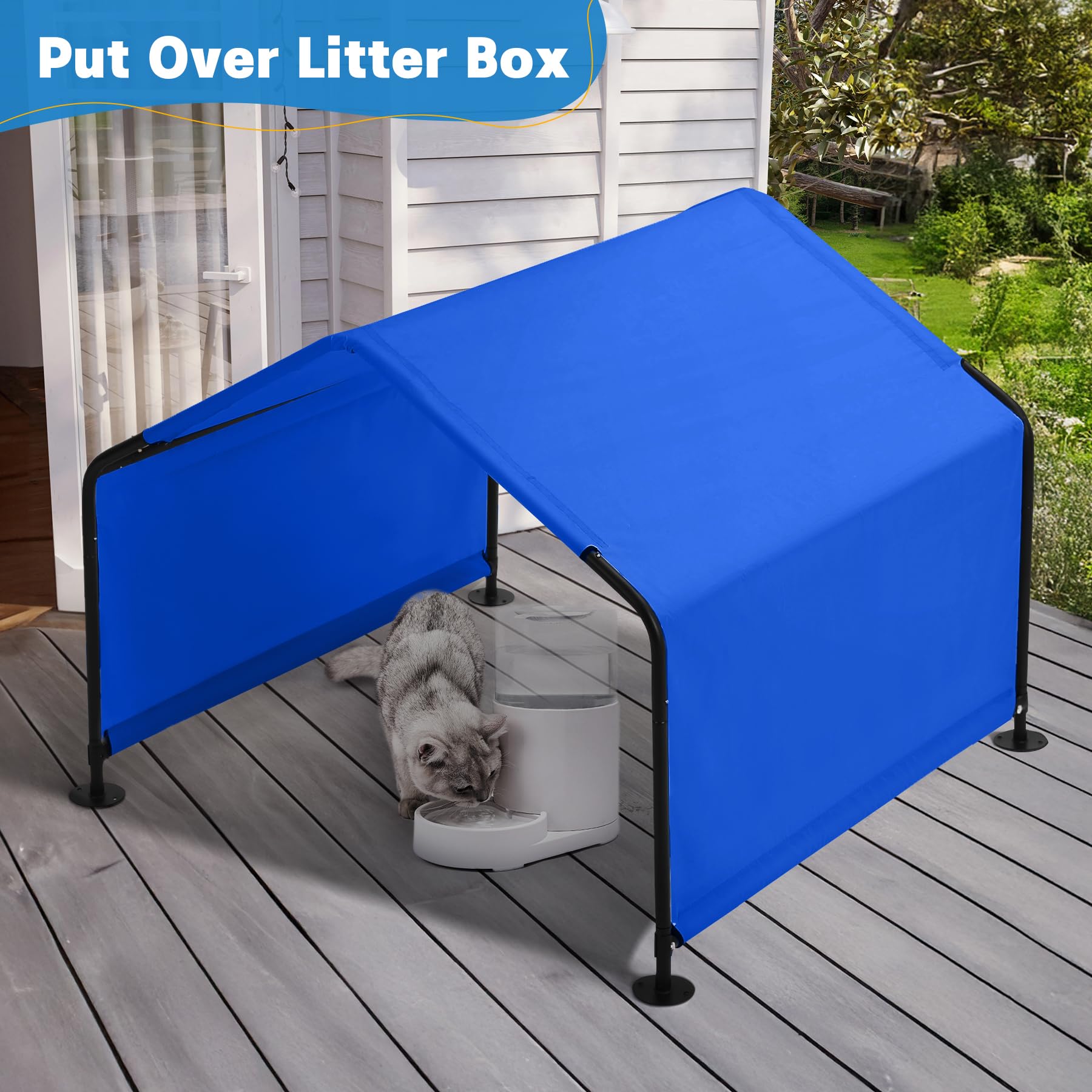 Yokaniwa dog shade shelter a pet resting inside during outdoor time.