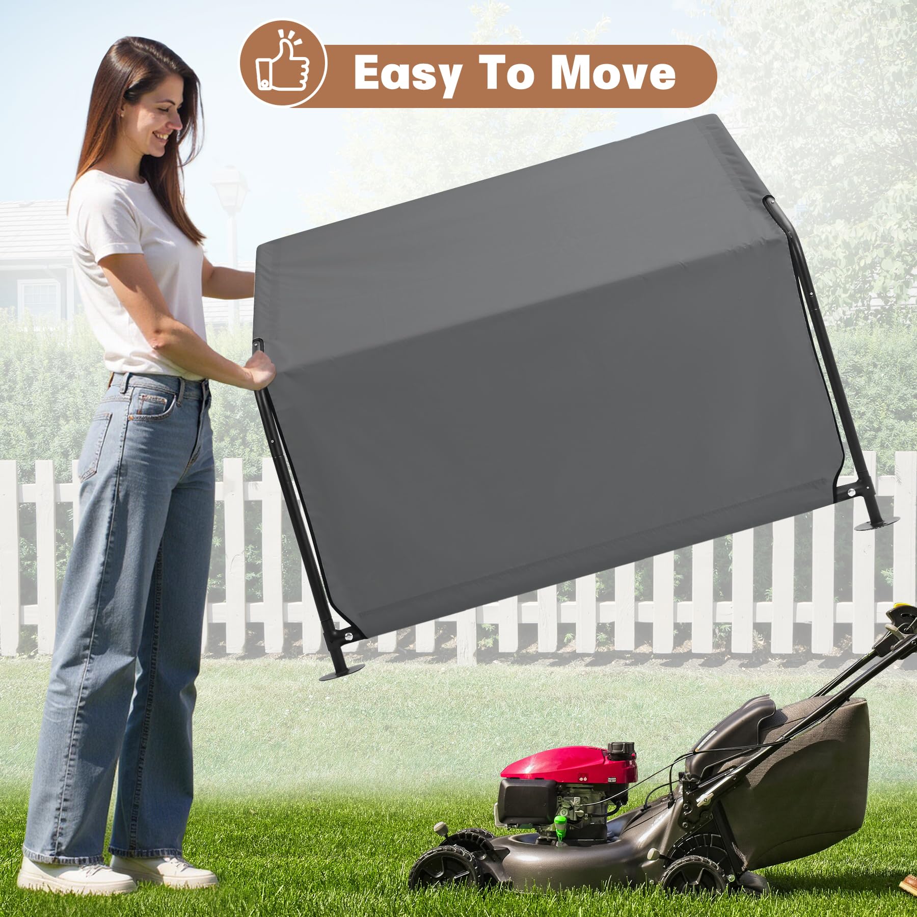 Yokaniwa dog shade shelter roof detail features waterproof, UV-resistant cover.