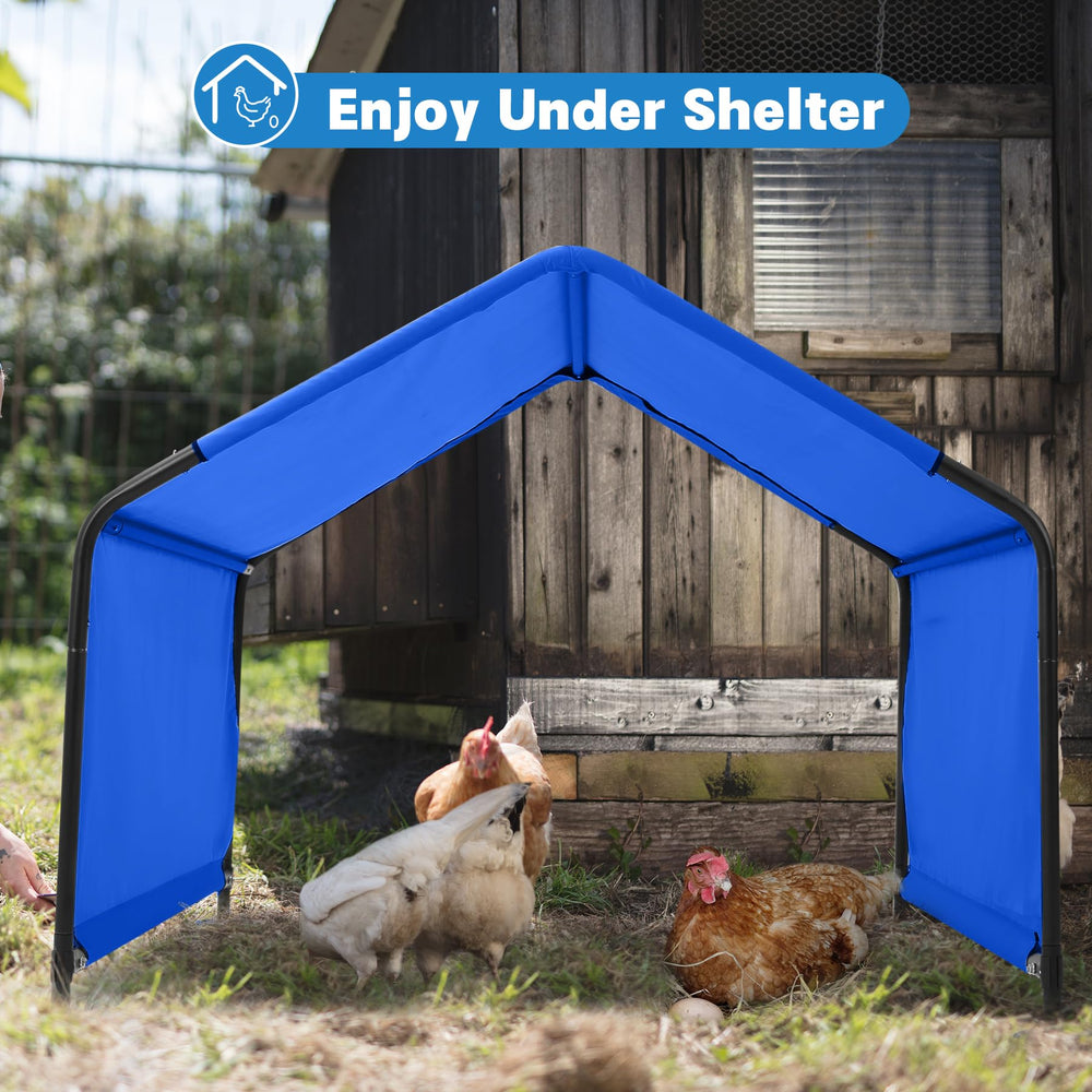 Yokaniwa dog shade shelter waterproof roof protects from rain and sun.