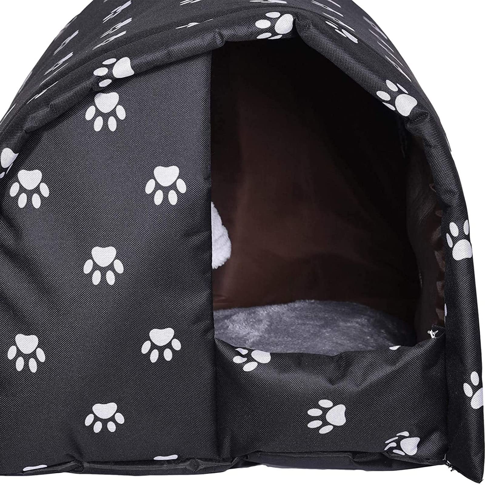 YOMEESOUL foldable pet shelter demonstrates compact storage after use.