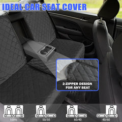 Yonktoo dog car seat cover demonstrates 60/40 bench compatibility for flexible seating