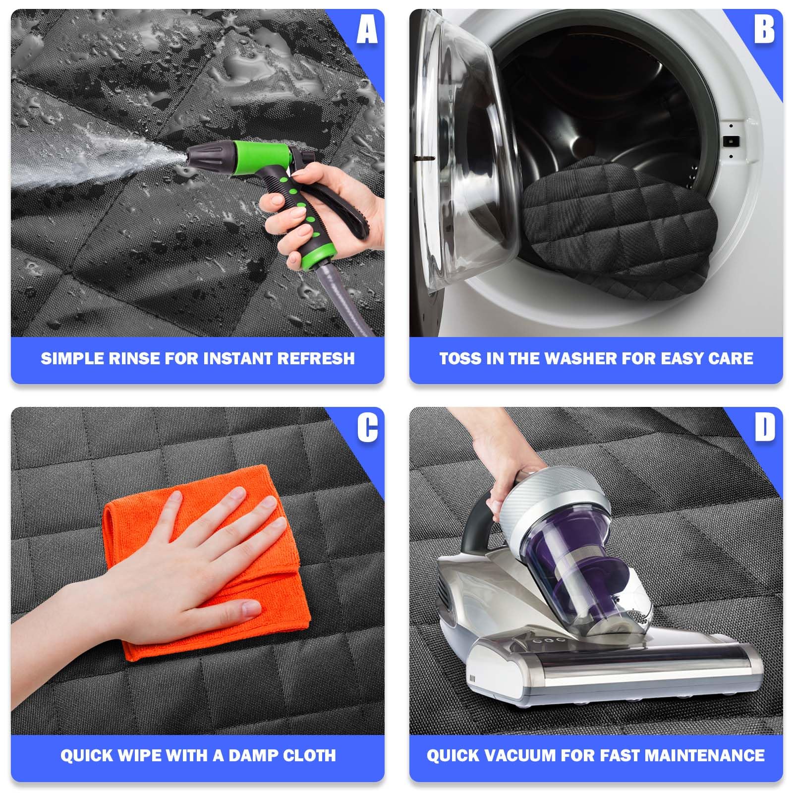 Yonktoo machine-washable material makes cleanup easy after trips