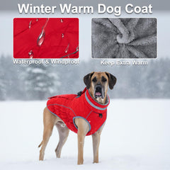 Yoochee dog coat side view highlights flexible chest area and secure zipper.