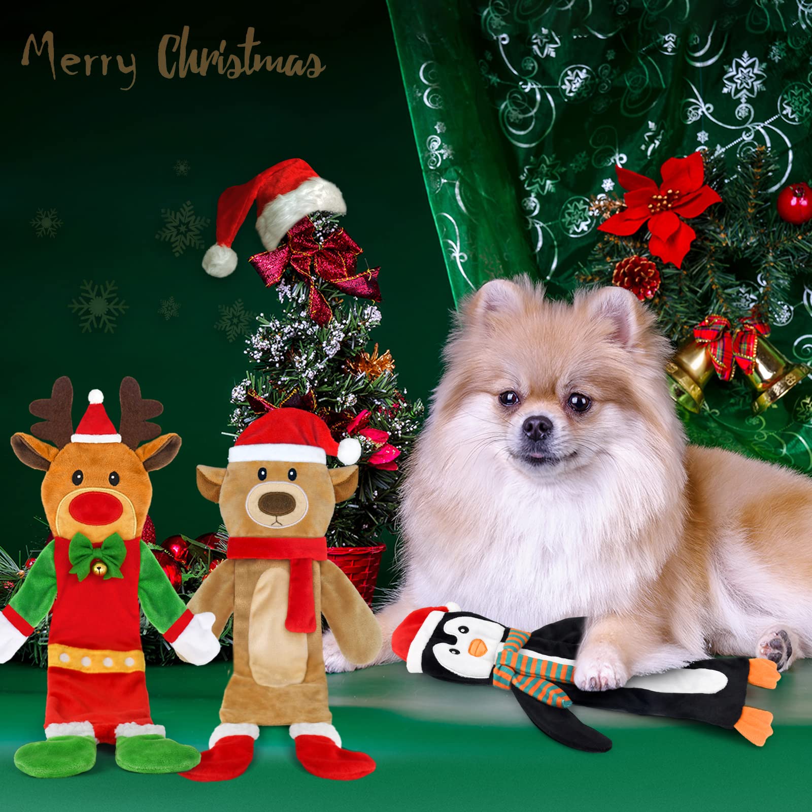 Yoochee dog toy with squeaker and crinkle paper boosts engagement