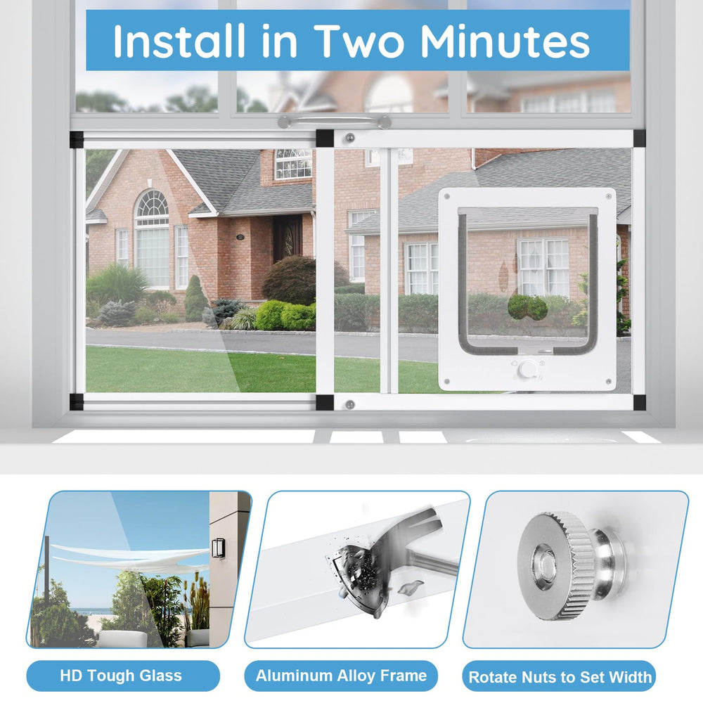 Yoochee Sliding Cat Door easy-install design saves time.