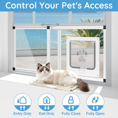 Yoochee Sliding Cat Door weather seal blocks wind and rain.