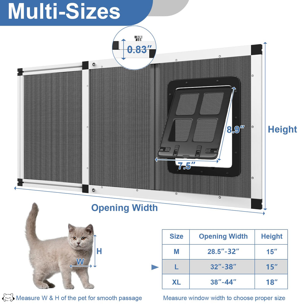 Yoochee ventilated pet door weather-seal highlights edge sealing to block debris.