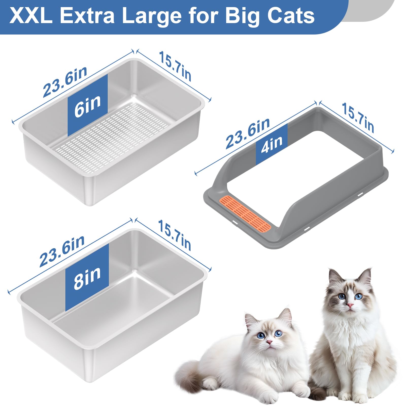 Yoochee XXL sifter pan dimensions suited for large cats and roomy spaces.