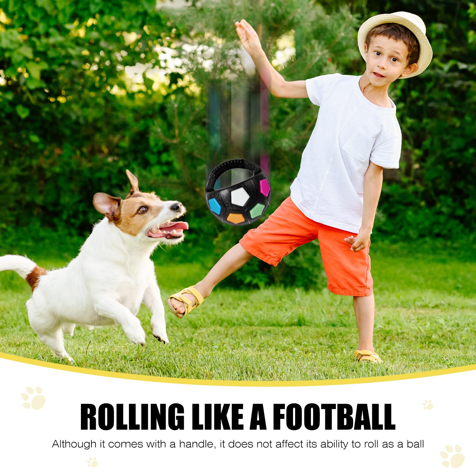 YOOGAO Pet dog ball floating demonstrates water-friendly fetch during pool or lake adventures.