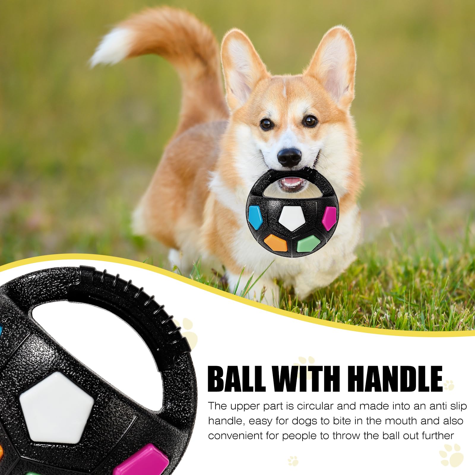 YOOGAO Pet dog ball squeaky highlights attention-grabbing sound for interactive play.