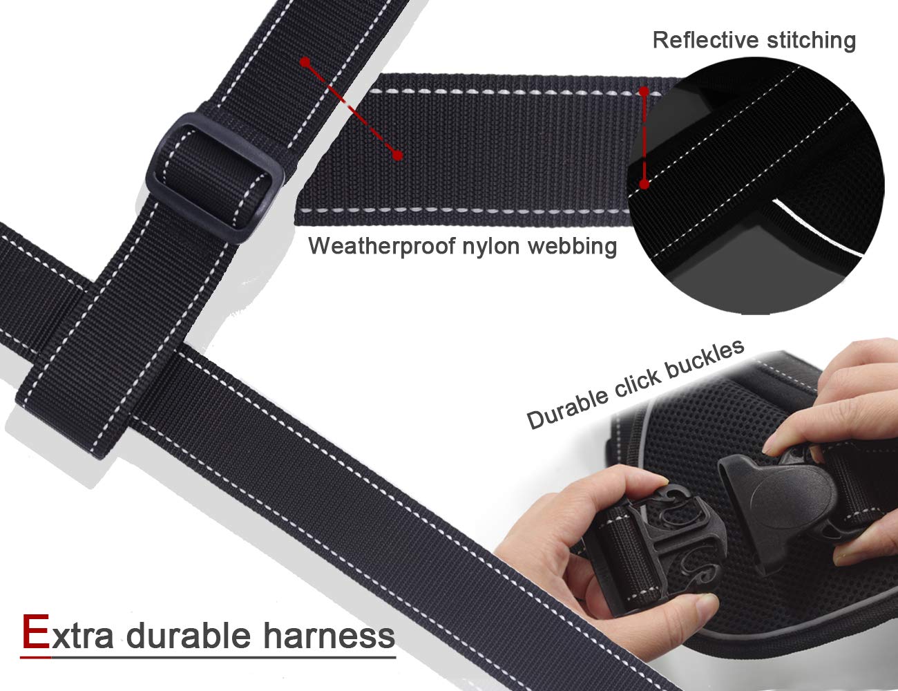 YOOGAO Pet Reflective Stitching increases visibility for dusk or dawn strolls