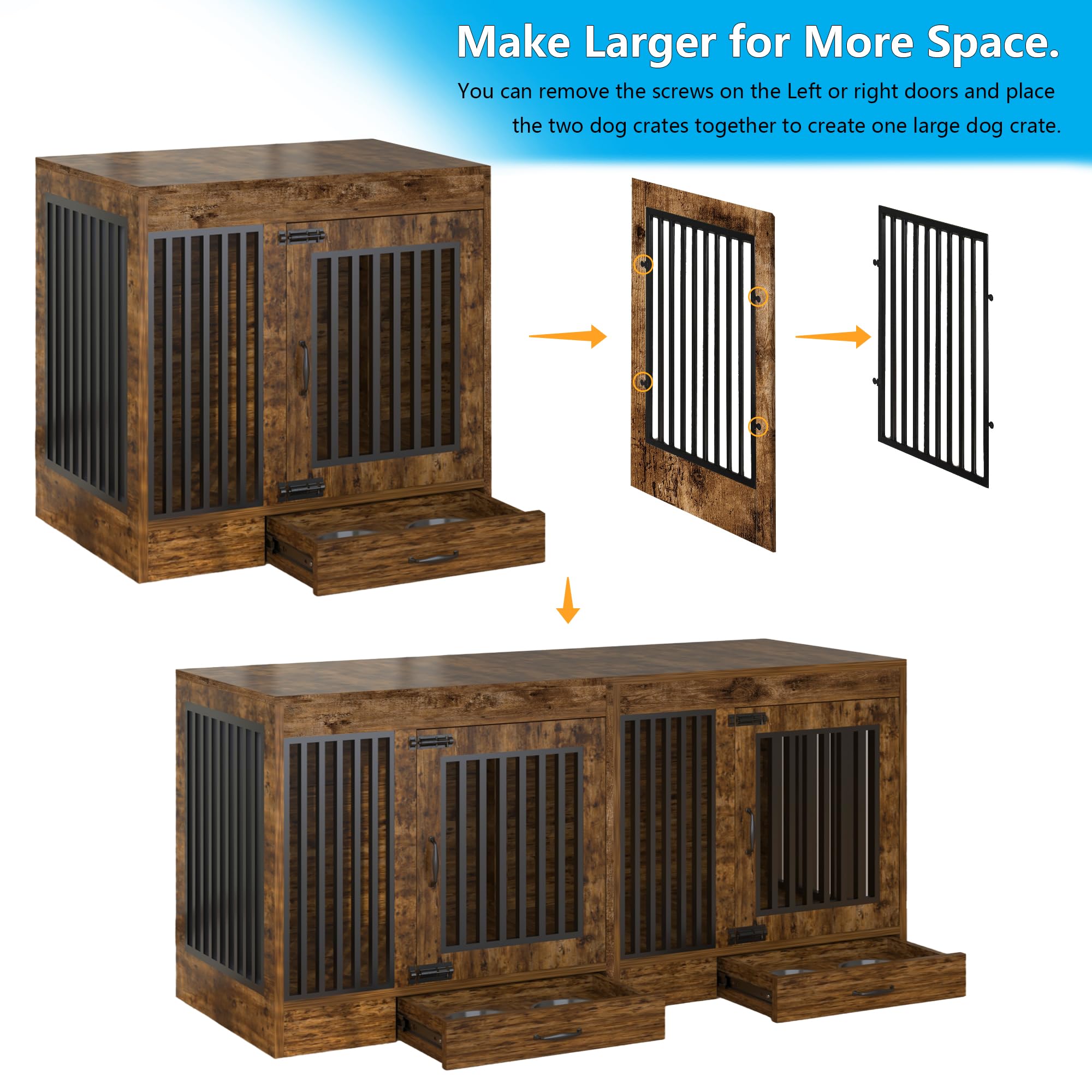 yookare rustic brown crate being assembled for quick setup
