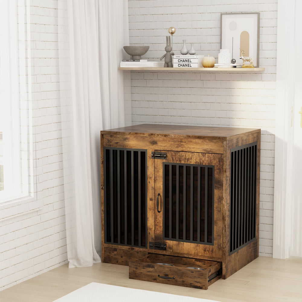 yookare rustic brown indoor dog home in cozy space