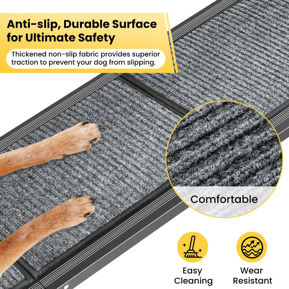 YOOKESEN dog ramp extended length eases gradual incline for comfort
