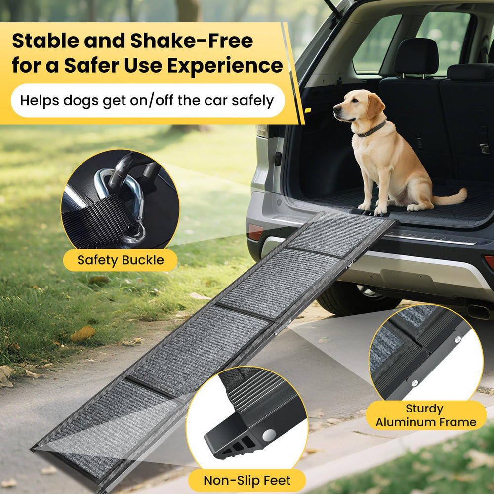 YOOKESEN dog ramp stability rubber feet stay steady on any surface