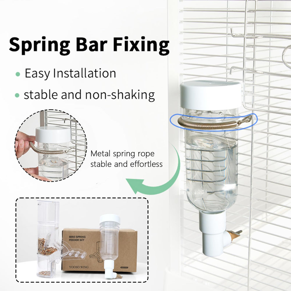 YOOSO WING Adjustable Food Outlet Closeup demonstrates precise portioning for varied birds.