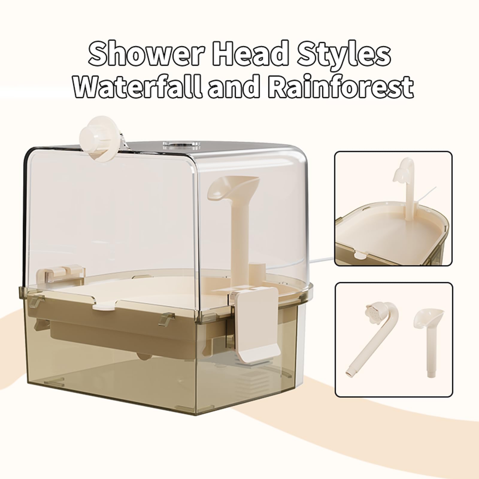 YOOSO WING durable ABS plastic bath with clear tank