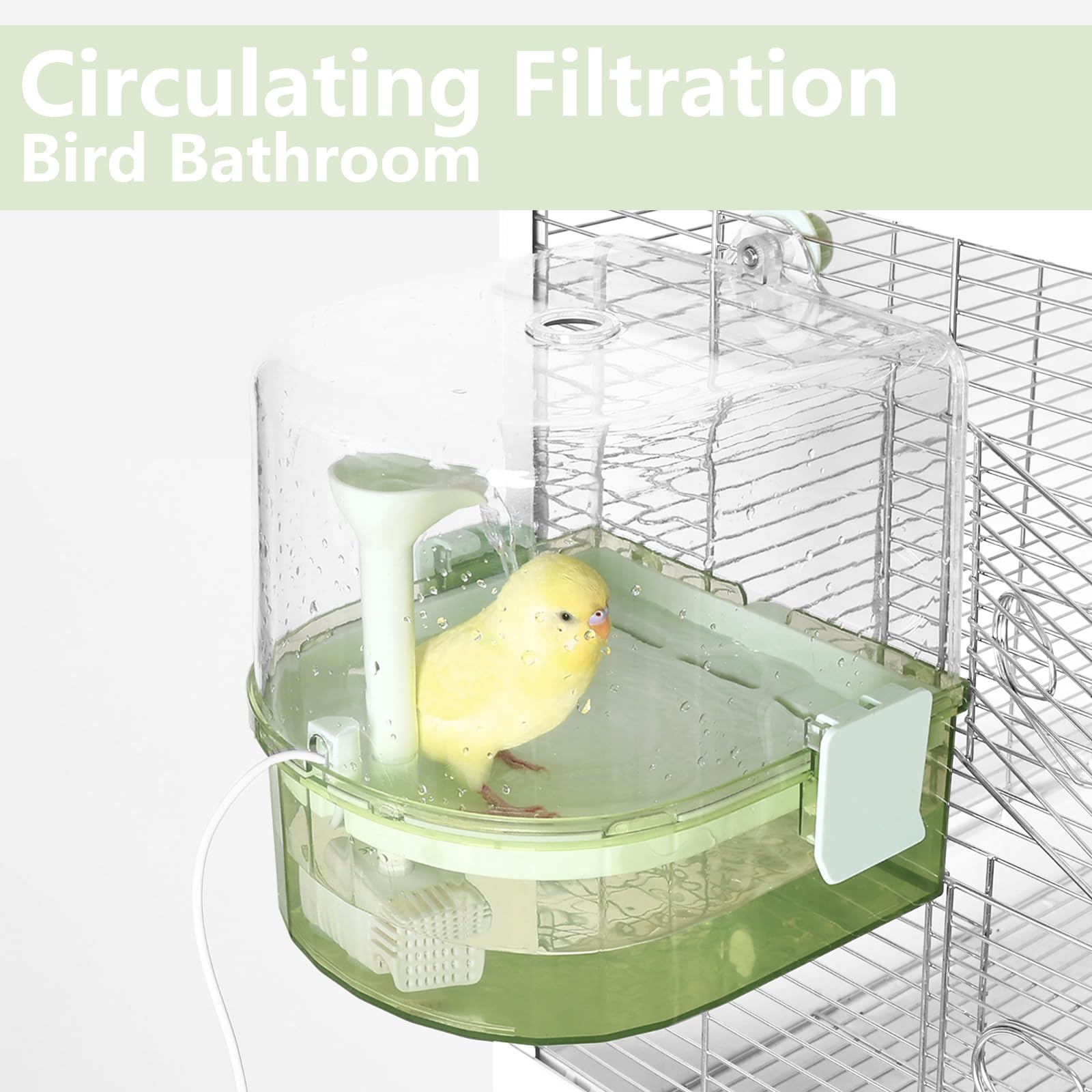 YOOSO WING durable transparent ABS bath with clear water level view