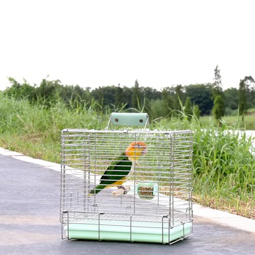 YOOSO WING green bird travel cage folded for travel space-saving design
