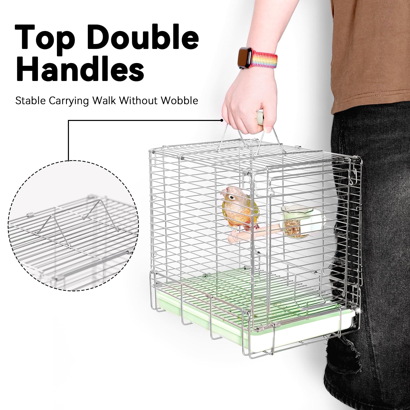 YOOSO WING compact dimensions 12.4 x 11.8 x 8.8 inches for small birds