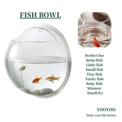 YOOYOO hanging bowl water plants side view for small-space decor