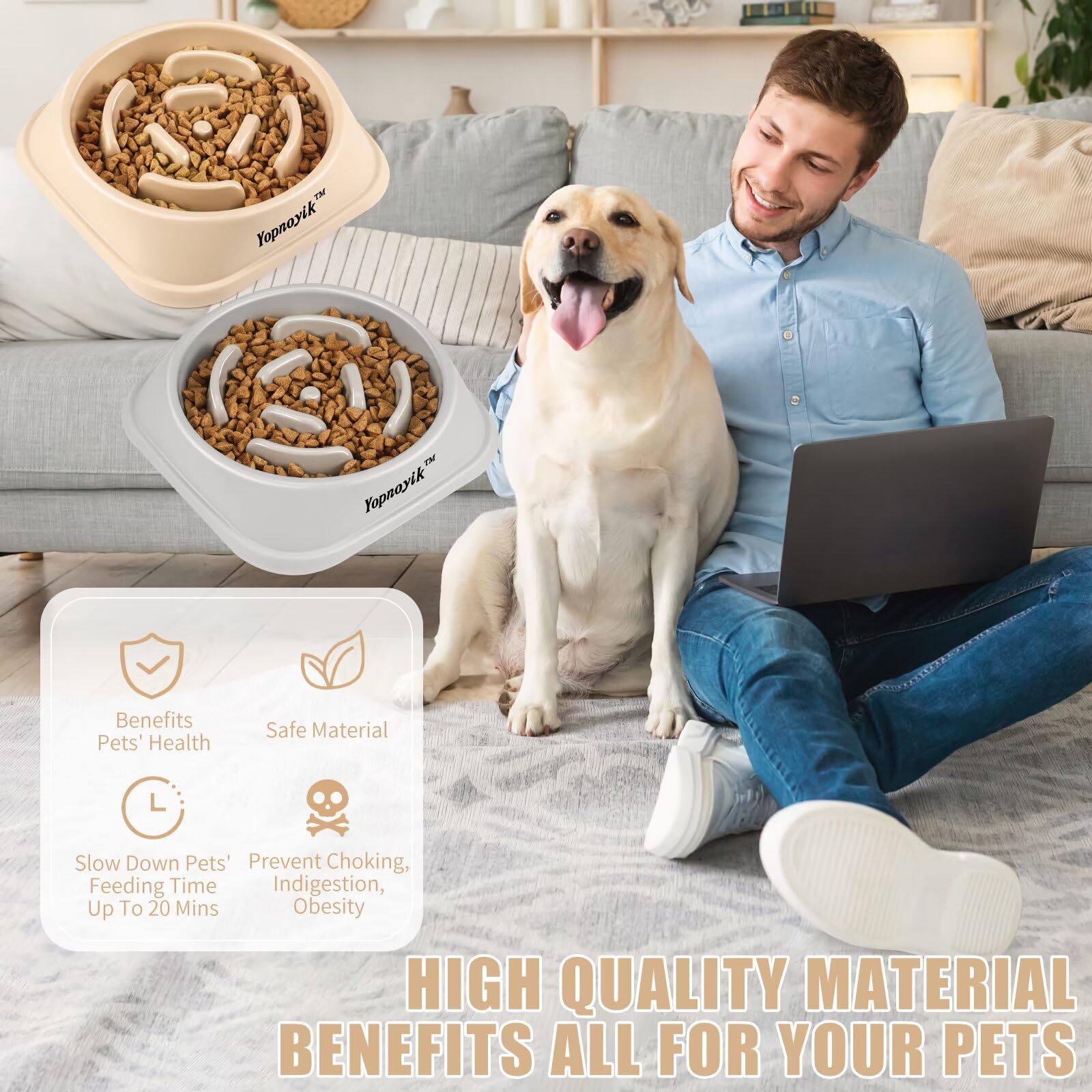 Yopnoyik easy-clean PP material is eco-friendly and durable