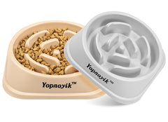 Yopnoyik two-pack slow feeder bowls reduce eating speed for large dogs