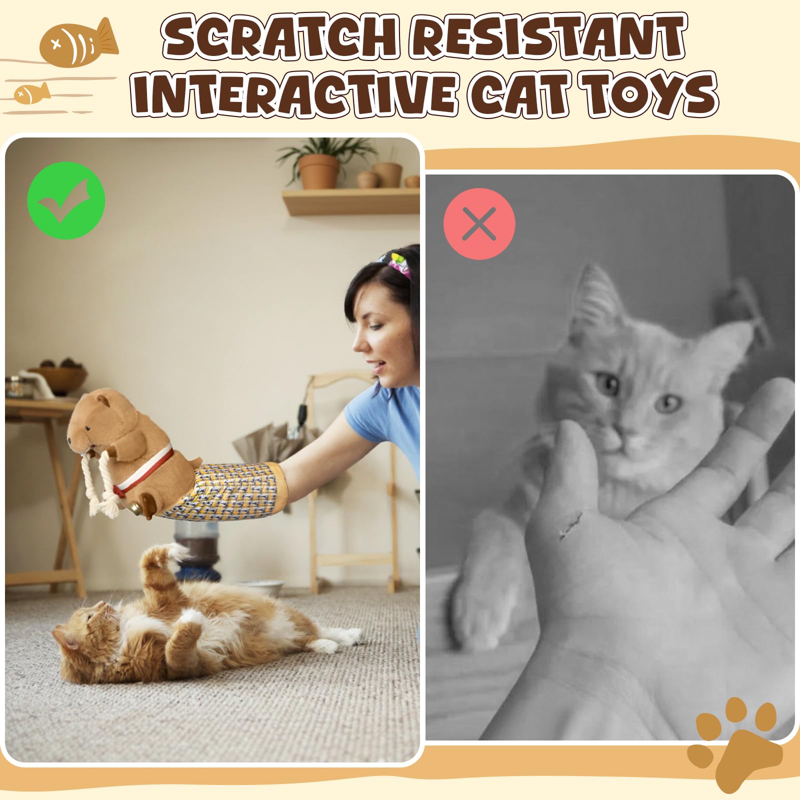YoPoll Cat Wrestling Glove teaser bell close-up emphasizes engaging sound cues.