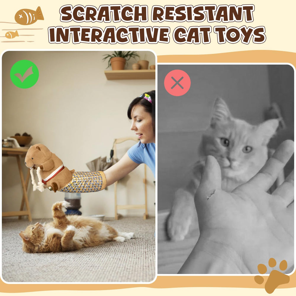 YoPoll Cat Wrestling Glove teaser bell close-up emphasizes engaging sound cues.