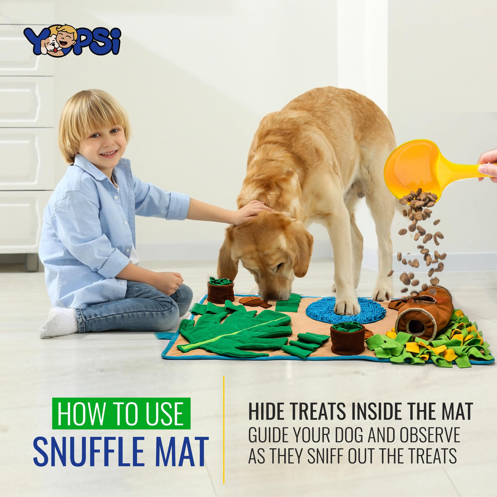 YOPSI Snuffle Mat large dog slow eating design encourages sniffing over rushing meals.
