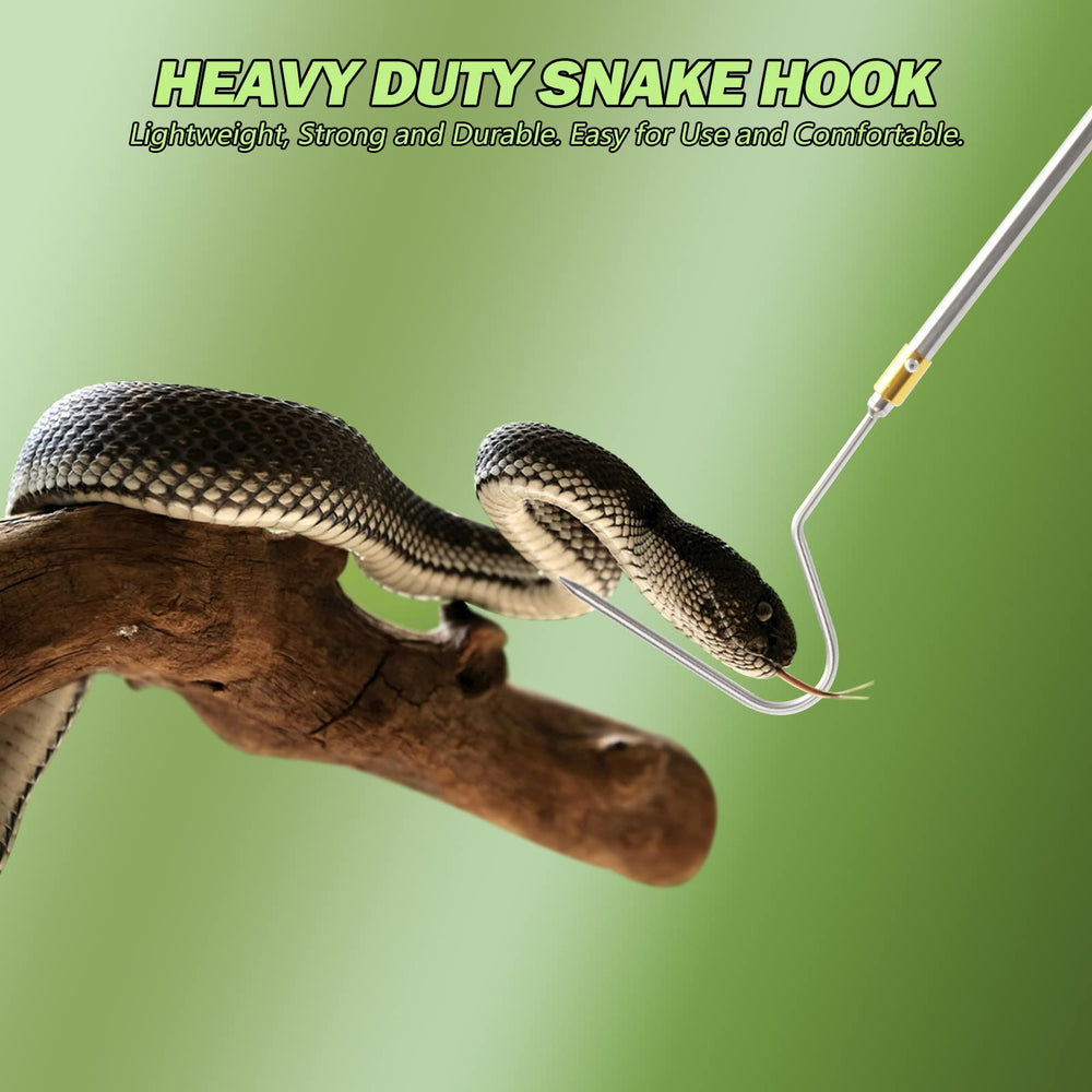 Yorikyas collapsible snake hook reaches 21.6 inches for portable storage.