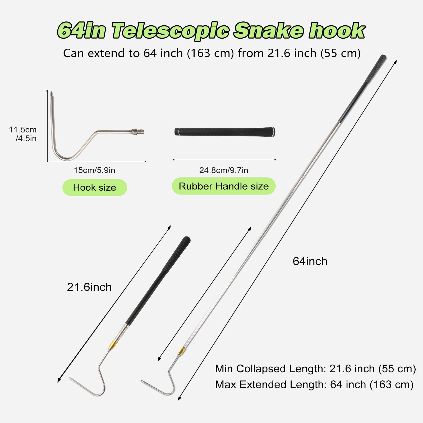 Yorikyas long-distance snake grabber enables safer distant operations in the field.