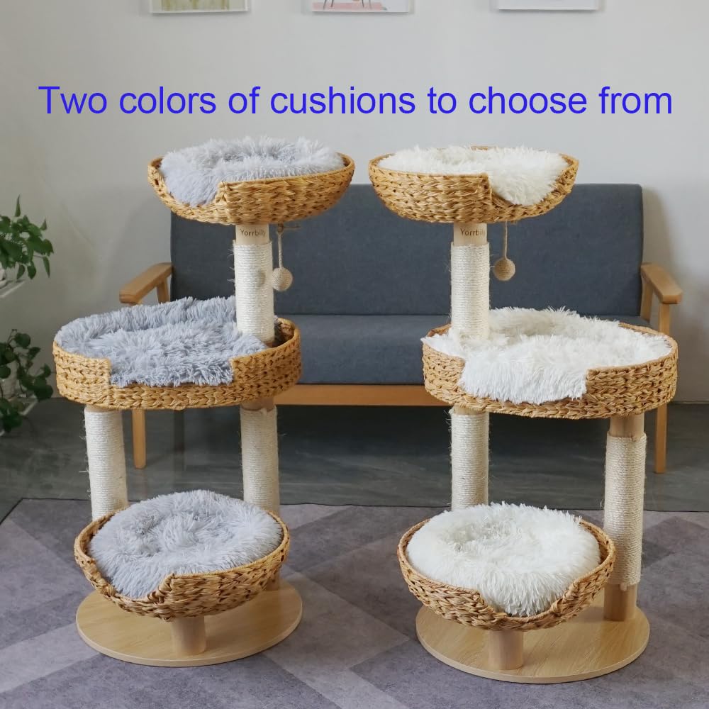 Yorrbily cat tree easy-assembly design for quick setup