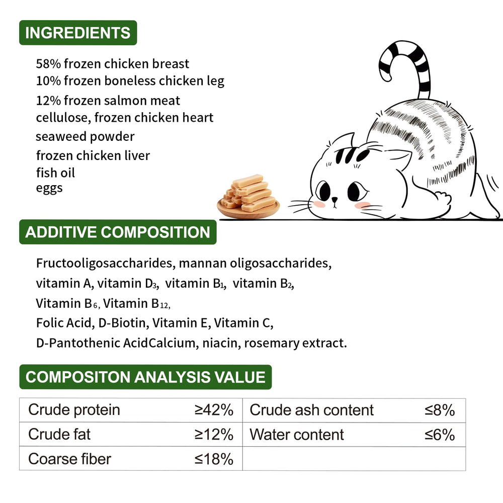 YOSSOA Freeze Dried Chicken Cat Treat packaging—individually wrapped for peak freshness and easy rewards.