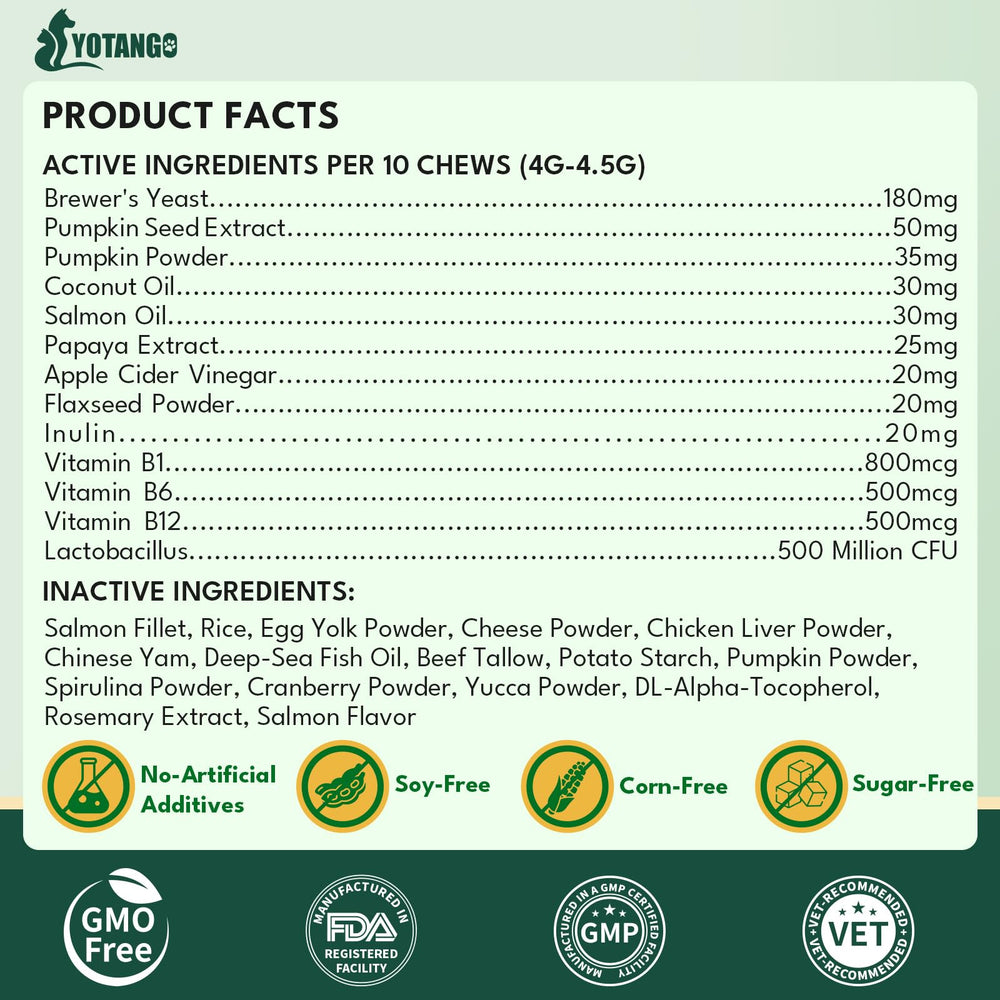 YOTANGO cat flea chews for daily use, ideal for picky cats.