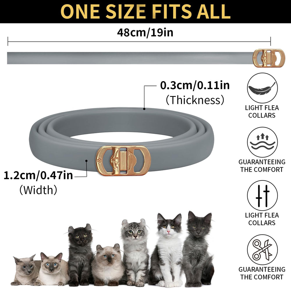 Soft rubber texture of YOTANGO flea collar emphasizes gentle touch.