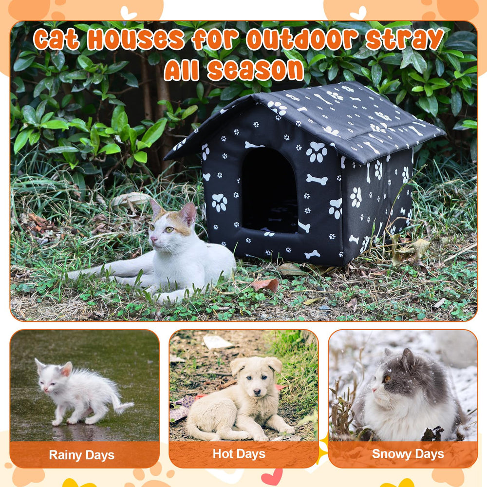 Youdaju outdoor cat house folded-compact demonstrates travel-friendly portability