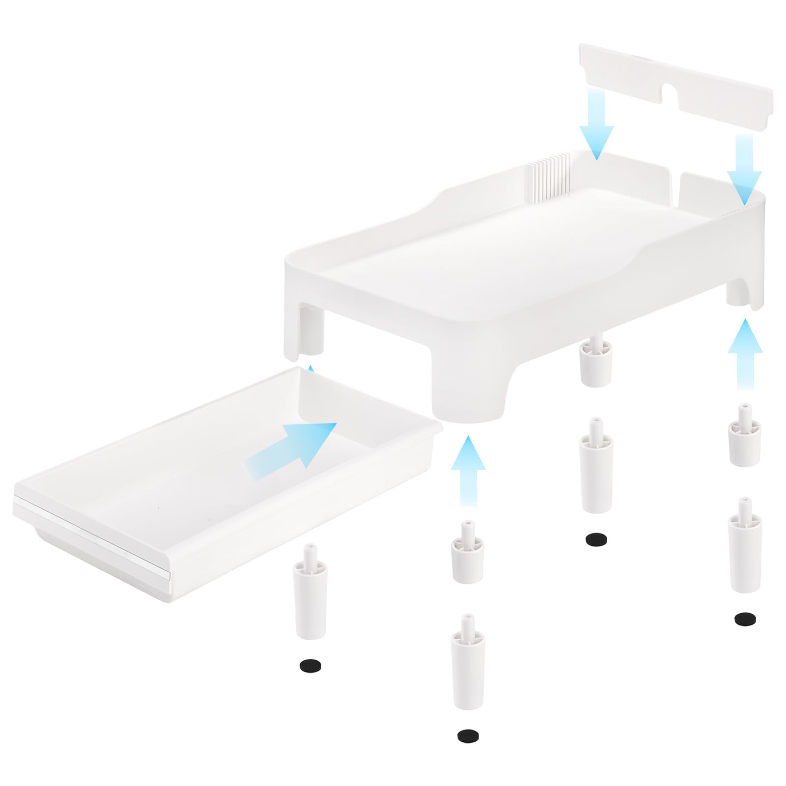Youeon raised pet feeder stand ABS construction ensures durability and easy cleaning