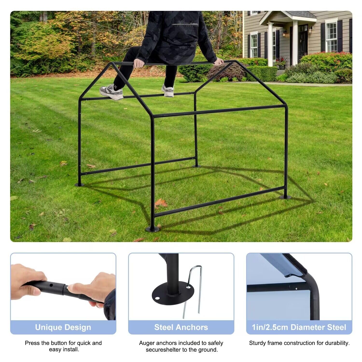 YOUGYM XLarge all-weather shelter blocks UVA and UVB rays