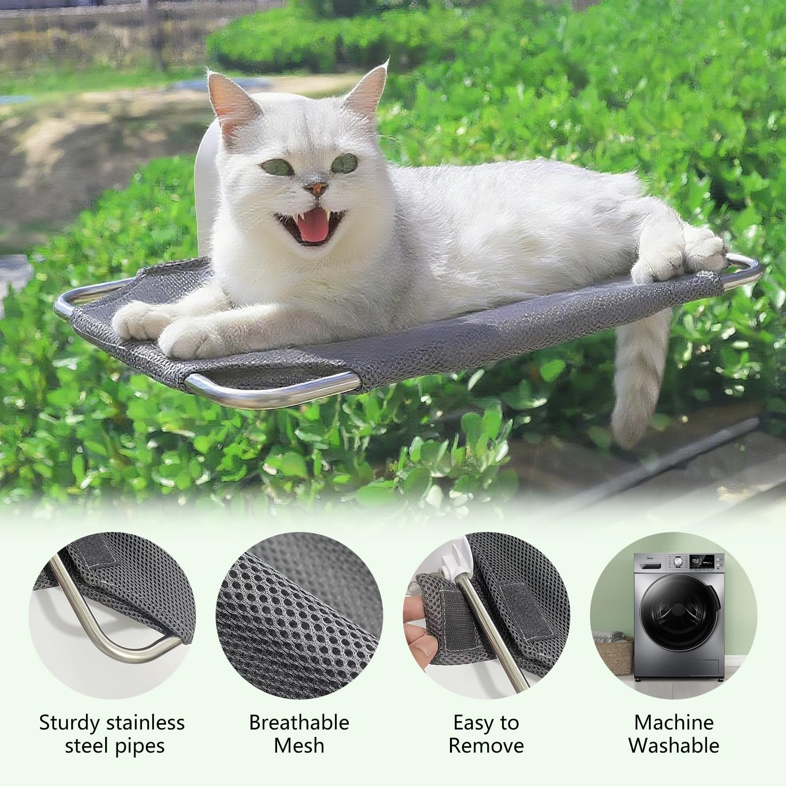 Youmtool sunny window perch lets cats soak in light and observe outdoors