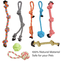 Youngever rope ball 3.5-inch ready for fetch and chew games