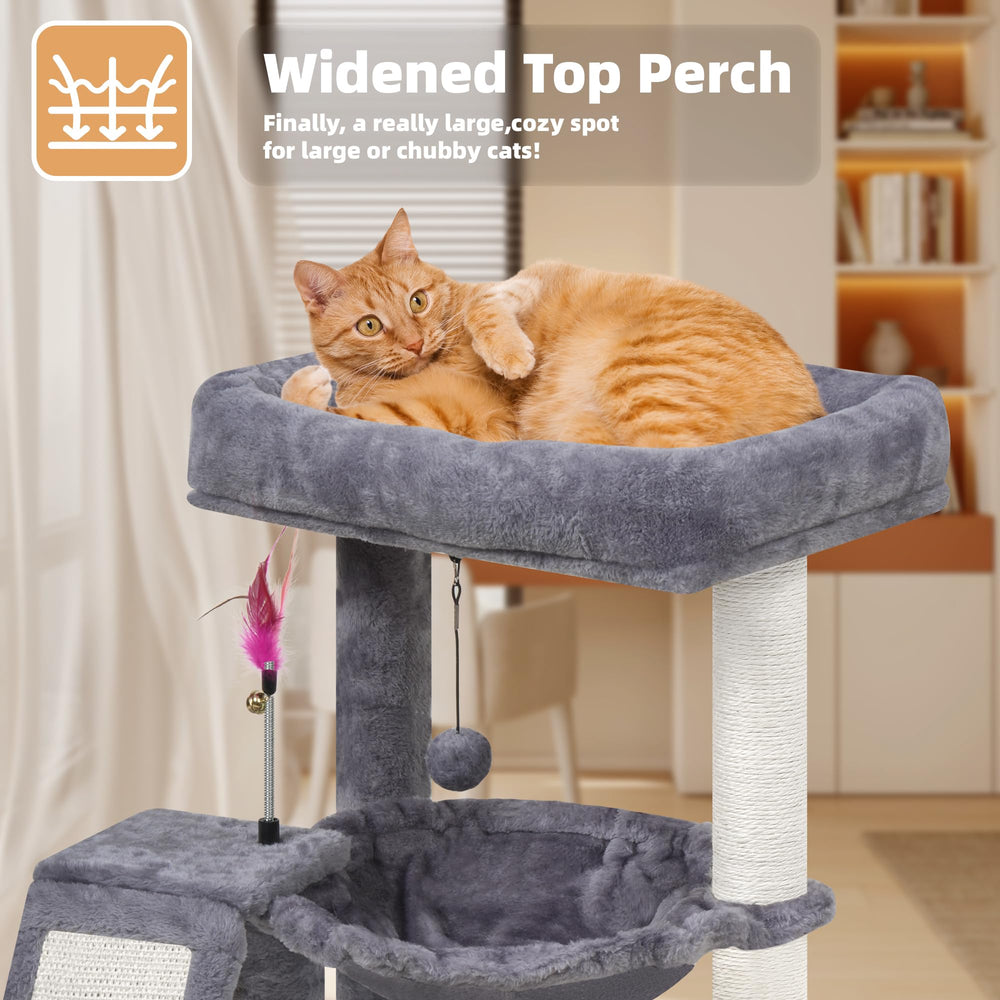 YOUPETSER cat-tree compact indoor design fits small living spaces.
