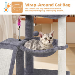 YOUPETSER cat-tree interactive toys play zone invites playful engagement and energy burn.