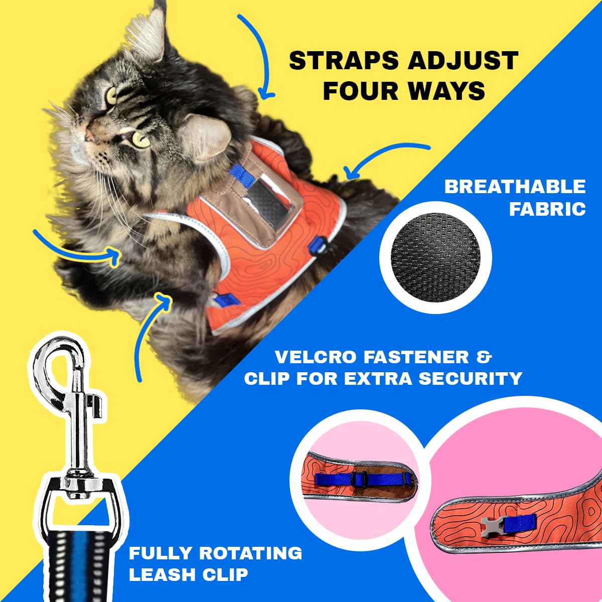 Your Cat Backpack Pathfinder harness is compatible with Tractive devices
