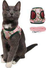 Your Cat Backpack Strawberry Shortcake Harness closeup shows breathable mesh for comfort.
