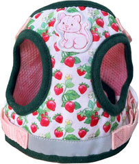 Your Cat Backpack Strawberry Shortcake Harness mesh fabric in action during a park stroll.