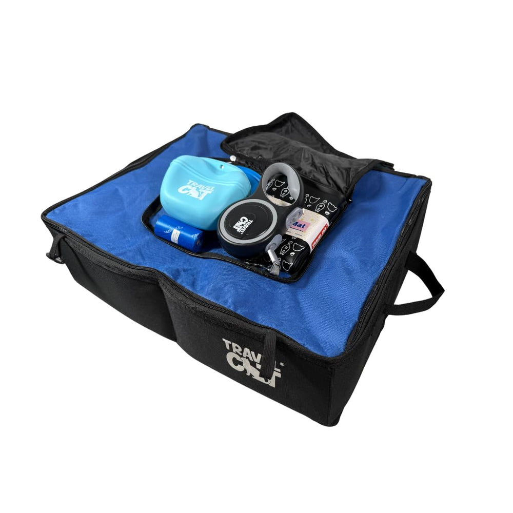 Your Cat Backpack extra pocket holds scoop and litter for organized trips.