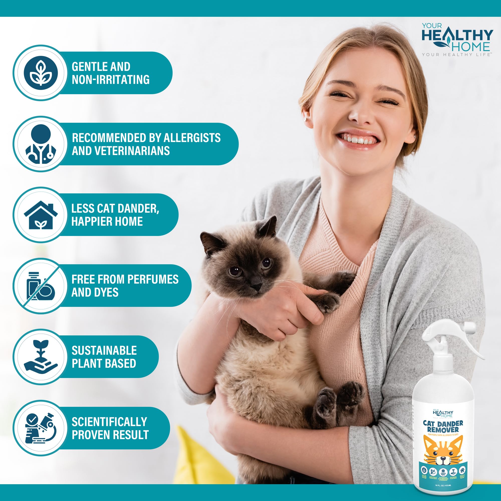 YourHealthyHome cat fur after treatment showing softer, smoother coat