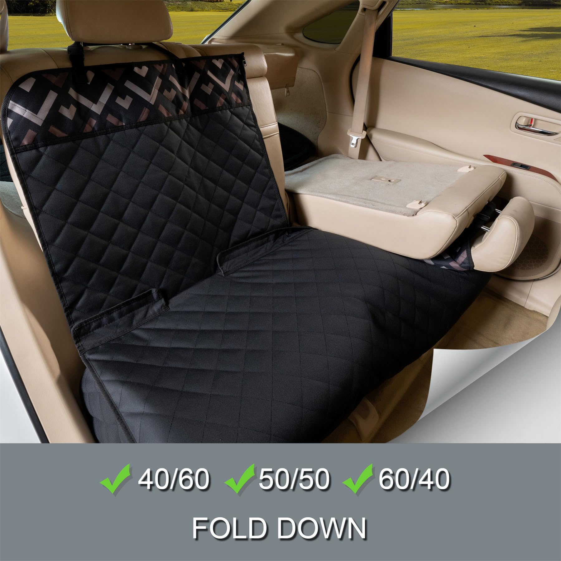 YOVEEKLE easy-clean dog seat cover cleans fast with hose or machine-wash.