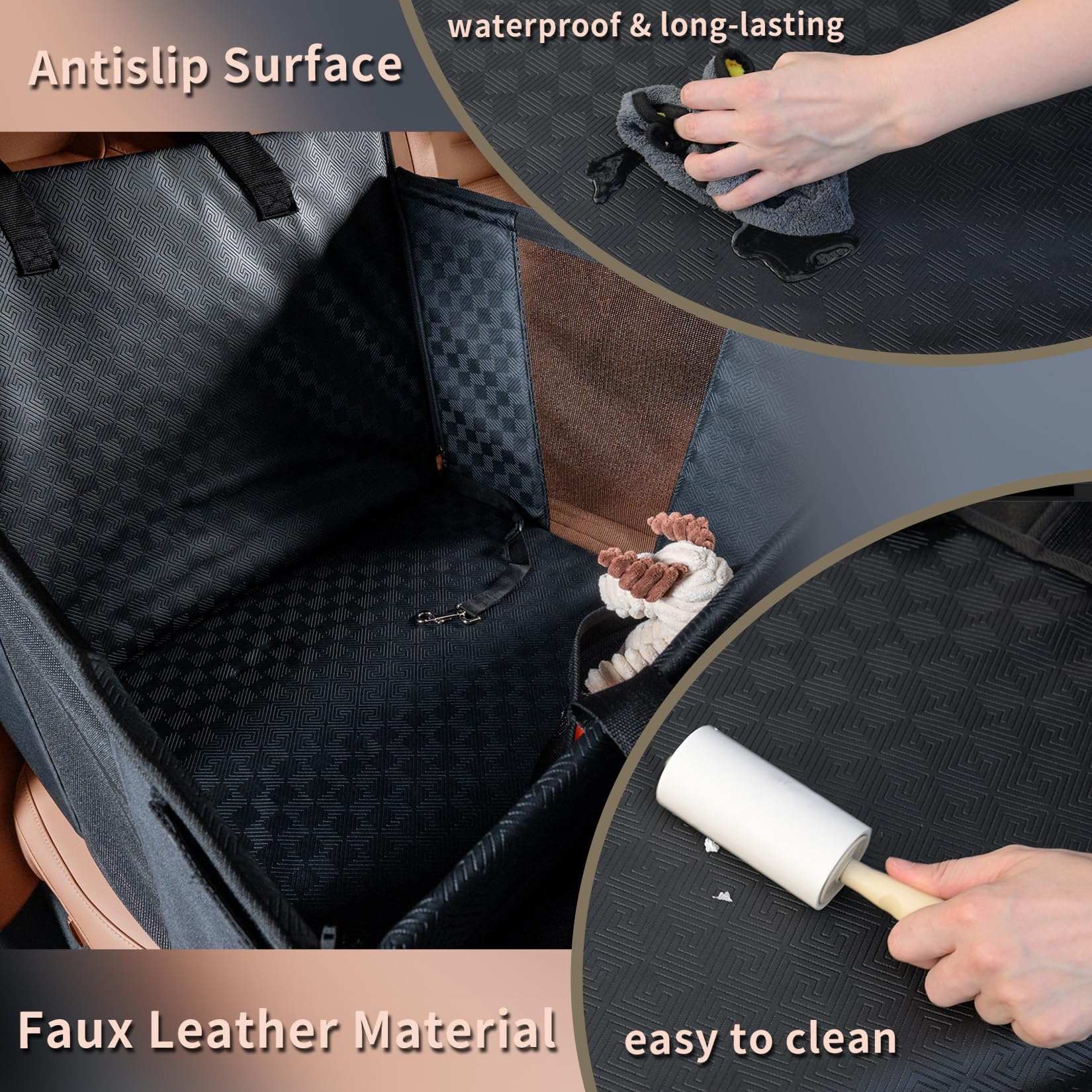 YOVEEKLE waterproof faux leather surface resists spills and wipes clean.